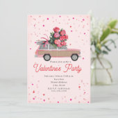 Invitation de fête de la Saint-Valentin SUV Truck  (Debout devant)