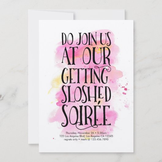 Invitation de fête de la saison des vacances moder (Devant)