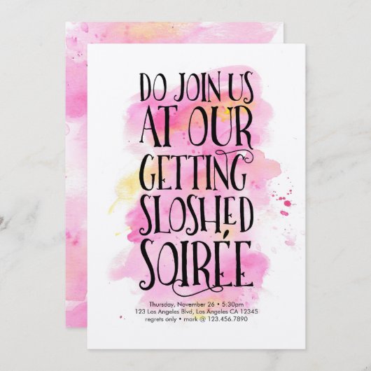 Invitation de fête de la saison des vacances moder (Devant / Derrière)