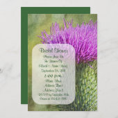 Invitation de Fête de l'mariée à fleurs d'art de c (Devant / Derrière)