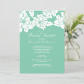 Invitation de Fête de l'mariée à la mode Aqua & Wh (Debout devant)