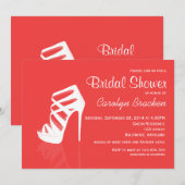 Invitation de Fête de l'mariée à talon élevé Chic (Devant / Derrière)