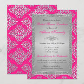 Invitation de Fête de l'mariée Damas de Parties sc (Devant / Derrière)