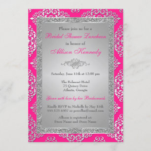 Invitation de Fête de l'mariée Damas de Parties sc