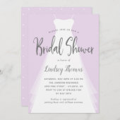 Invitation de Fête de l'mariée de couleurs ÉDITABL (Devant / Derrière)