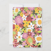 Invitation de Fête de l'mariée de fleurs de fleur  (Dos)