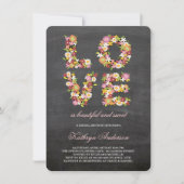 Invitation de Fête de l'mariée de fleurs de fleur  (Devant)