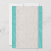 Invitation de Fête de l'mariée de lin d'acier Vint (Dos)