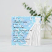 Invitation de Fête de l'mariée de Mariage blanc (Debout devant)