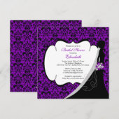 Invitation de Fête de l'mariée de mariée à la mode (Devant / Derrière)