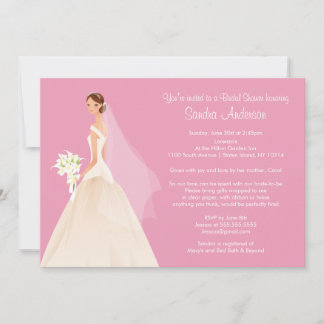 Invitation de Fête de l'mariée de mariées à la mod