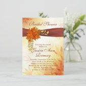 Invitation de Fête de l'mariée des feuilles de l'a (Debout devant)