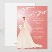 Invitation de Fête de l'mariée des mariées de Cora (Devant / Derrière)