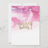 Invitation de Fête de l'mariée d'or rose Brunch &  (Dos)