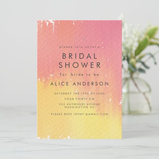 Invitation de Fête de l'mariée du coucher de solei (Debout devant)