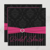 Invitation de Fête de l'mariée en bande de Damas g (Devant / Derrière)