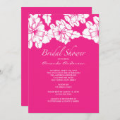 Invitation de Fête de l'mariée florale à la mode P (Devant / Derrière)