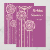 Invitation de Fête de l'mariée florale moderne - r (Devant / Derrière)