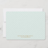 Invitation de Fête de l'mariée Glitzy Gold - Mint (Dos)