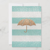 Invitation de Fête de l'mariée Gras Turquoise (Dos)