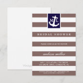 Invitation de Fête de l'mariée - Initiales nautiqu (Devant / Derrière)