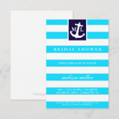 Invitation de Fête de l'mariée - Initiales nautiqu (Devant / Derrière)