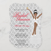 Invitation de Fête de l'mariée moderne blanc chic (Devant / Derrière)