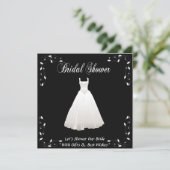 Invitation de Fête de l'mariée noir et blanc Custo (Debout devant)