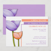 Invitation de Fête de l'mariée orange violet simpl (Devant / Derrière)