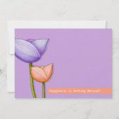 Invitation de Fête de l'mariée orange violet simpl (Dos)