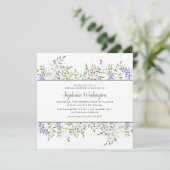 Invitation de Fête de l'mariée Wisteria Watercolor (Debout devant)