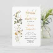 Invitation de Fête de Mariage à la Fleur Sauvage (Debout devant)