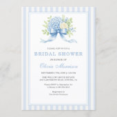 Invitation de Fête de Mariage à Ruban à Rayures de (Devant)