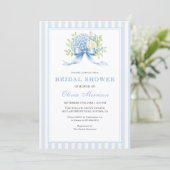 Invitation de Fête de Mariage à Ruban à Rayures de (Debout devant)