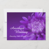 Invitation de fête de mariage améthyste 33ème (Devant)