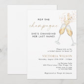 Invitation de Fête de Mariage au Champagne (Devant / Derrière)