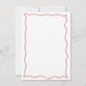 Invitation de Fête de Mariage au Vin et Pizza Ital (Dos)