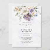 Invitation de Fête de Mariage aux Anémones Violett (Devant)