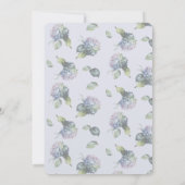 Invitation de Fête de Mariage avec Fleur d'Hydrang (Dos)