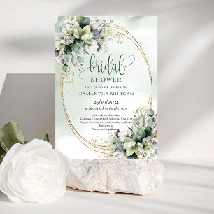 Invitation de Fête de Mariage Bohème Chic en Or