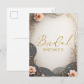 Invitation de Fête de Mariage Bohème Florale (Devant / Derrière)