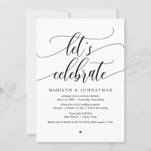 Invitation de fête de mariage en fuite, célébrons