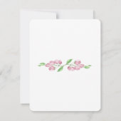 Invitation de Fête de Mariage Fleur de Cerisier (Dos)