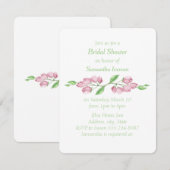 Invitation de Fête de Mariage Fleur de Cerisier (Devant / Derrière)