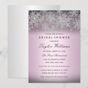 Invitation de Fête de Mariage Flocon de Neige Bijo