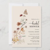 Invitation de Fête de Mariage Floral Boho (Devant)