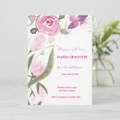 Invitation de Fête de Mariage Florale (Debout devant)