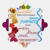 Invitation de Fête de Mariage Florale, Fête de Mar (Recto)