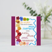 Invitation de Fête de Mariage Florale, Fête de Mar (Debout devant)