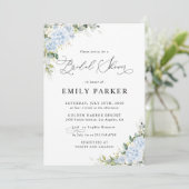 Invitation de Fête de Mariage Florale Hydrangea Bl (Debout devant)
